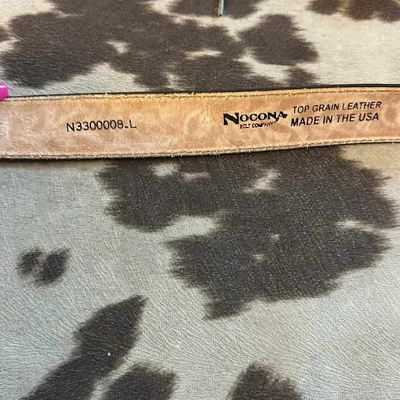 Nocona WOMEN'S BROWN TOOLED BELT N3300008 - Picture 4 of 5
